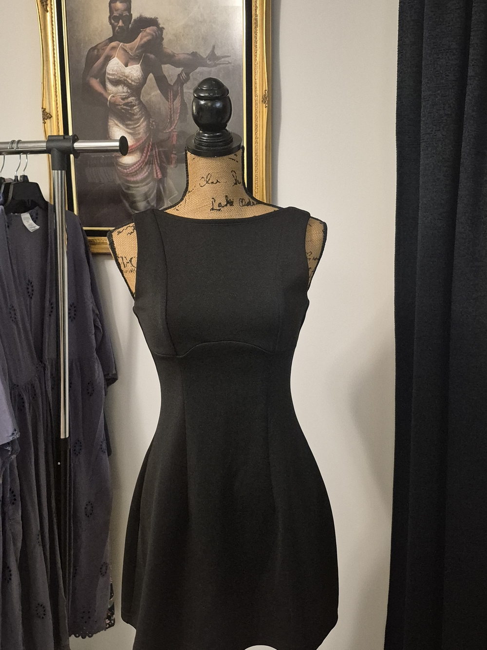 & Other Stories Black Sleeveless Fit-and-Flare Dress